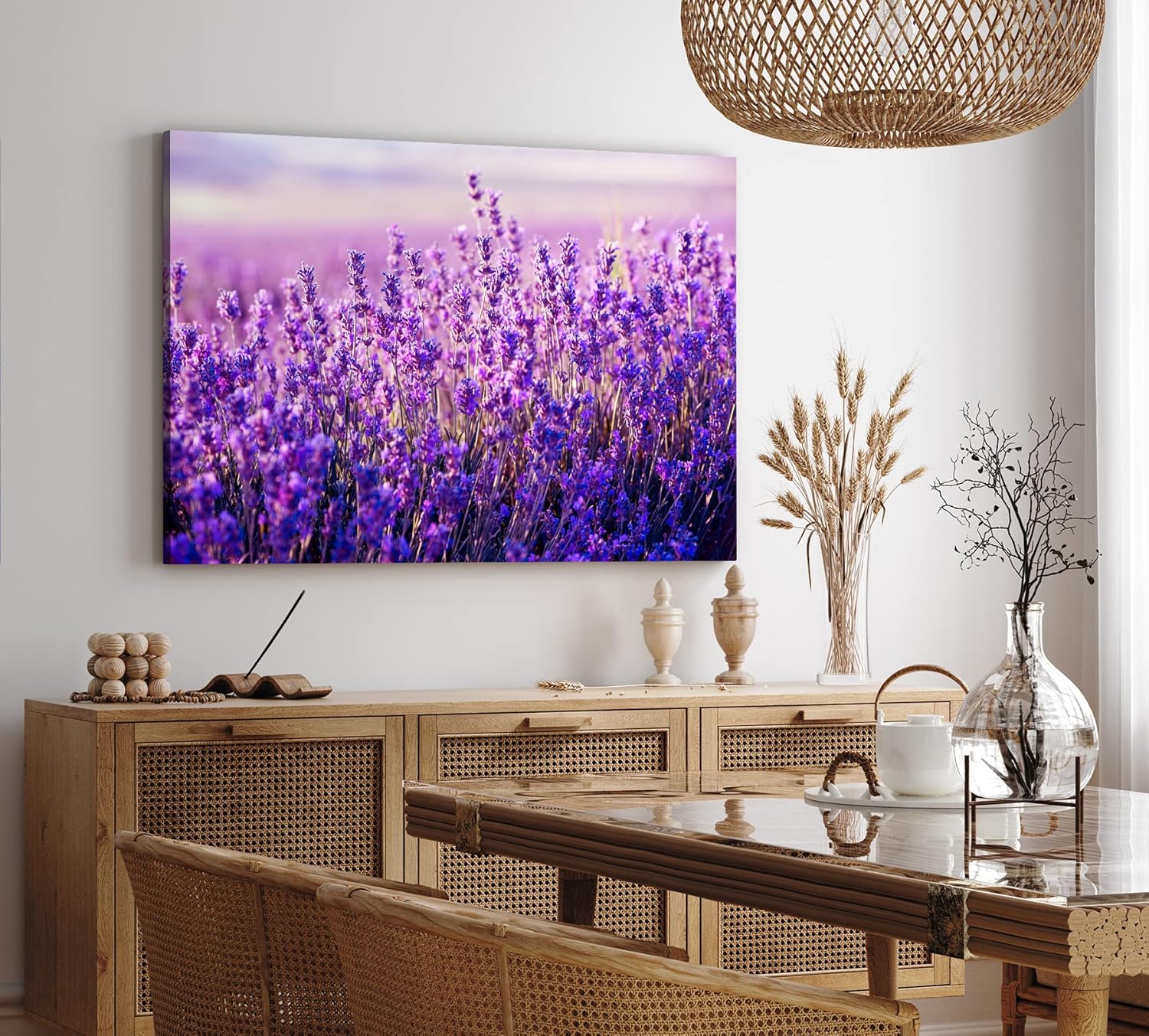 Paul Sinus Wandbild 120x80cm Lavendelfeld Lavendel Blumen Violett Wildblumen Blüten