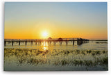 Paul Sinus Wandbild 120x80cm Urlaubsparadies Malediven Sonnenuntergang Meer Holzstege