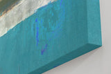 Sinus Art Wandbild 120x80cm Türkis, Beige und sanfte Grau- und Rosatöne bilden eine abstrakte Meereslandschaft