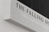 Paul Sinus Wandbild in 80x120cm The Falling Silence – Minimalistische Kunst mit vertikalen Farbverläufen in Schwarz und Grau
