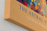 Paul Sinus Wandbild in 40x60cm The Astral Veil Künstlerisches Frauenporträt mit kosmischen Elementen und goldenen Akzenten für mystische Raumgestaltung
