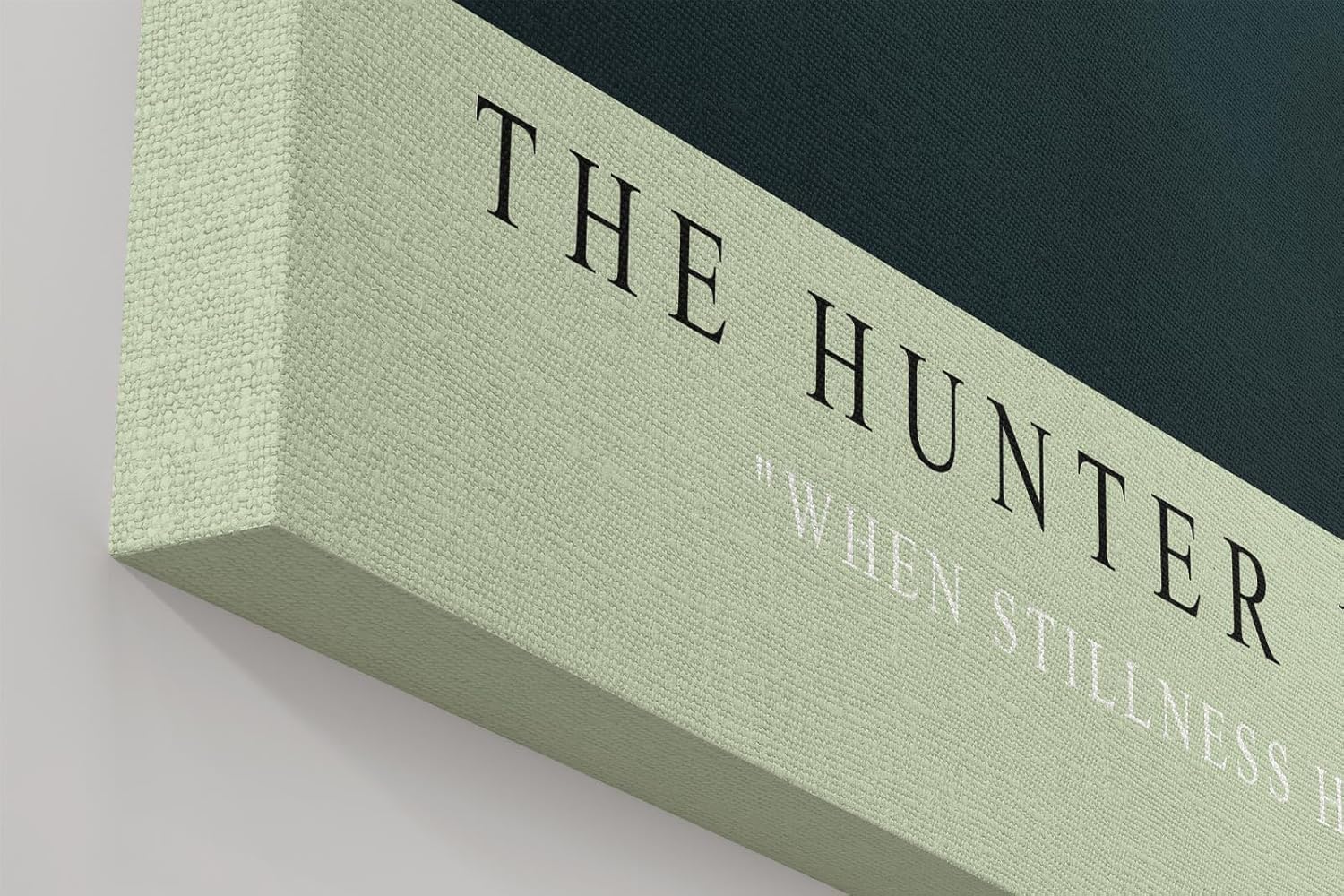 Paul Sinus Wandbild in 40x60cm The Hunter in the Dark – Leopard im Schatten dichter Blätter mit intensiven Augen