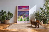 Paul Sinus Kunstdruck 40x60cm Lupinen Sonnenuntergang Blumenwiese Farbenpracht Natur Lupine Sunset