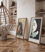Paul Sinus Leinwandbild 40x60cm stilvolle Paris-Illustration mit eleganter Frauensilhouette und Eiffelturm, moderne Wandkunst