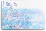 Paul Sinus Wandbild 120x80cm Winter Schnee Schneeflocken Weiß Blau Hellblau