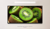Kiwis in einer Holz Schüssel ca. 130x70cm Wandbild inklusive Schattenfugenrahmen schwarz - Panorama Leinwand Bild XXL Format Wandbilder Wohnzimmer Wohnung Deko Kunstdrucke