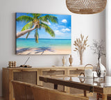 Paul Sinus Wandbild 120x80cm Traumstrand Palme Sonnenschein Sommer Meer
