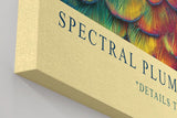 Paul Sinus Wandbild in 40x60cm Spectral Plumes Detailreiches Pfauenportrait in kräftigen Farben