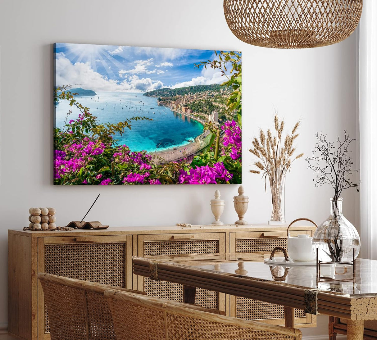 Paul Sinus Wandbild 120x80cm Côte d’Azur Küstenstadt Mittelmeer Sommer Frankreich Bucht