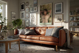 Paul Sinus Wandbild in 40x60cm Heavenly Rest – Liegendes Porträt einer jungen Frau im Blumenfeld, mit geschlossenen Augen, moderne Bilder in sanften Pastelltönen, friedlich und träumerisch