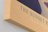 Paul Sinus Wandbild in 40x60cm The Sunset Route – farbenprächtige Palmenlandschaft im Licht des Sonnenuntergangs, moderne Wandkunst
