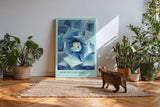 Paul Sinus Kunstdruck 40x60cm Agave Naturstruktur stachelig Pflanze Makro blau Armored Bloom