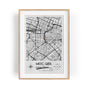Paul Sinus Bilderrahmen einzigartiger Stadtplan mit deinen GPS Koordinaten und Namen. 30cm x 42cm Holz Wechselrahmen mit Glas und Passepartout. Geschenkidee. Vintage (ohne Rahmen)