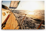 Paul Sinus Wandbild 120x80cm Segelboot Segelschiff Meer Ozean Horizont Sonnenschein