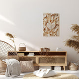 Paul Sinus 60x90cm Wandbild Herz aus Blütenblättern – Romantisches Design mit floraler Raffinesse Blume