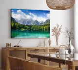 Paul Sinus Wandbild 120x80cm Alpensee See Bergsee Berge Wald Natur