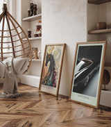 Paul Sinus Leinwandbild 40x60cm Leinwandbild Nocturna Eleganz Oldtimer Luxus Sportwagen Retro Design Schwarz Automobil Klassik Geschwindigkeit Vintage Stil