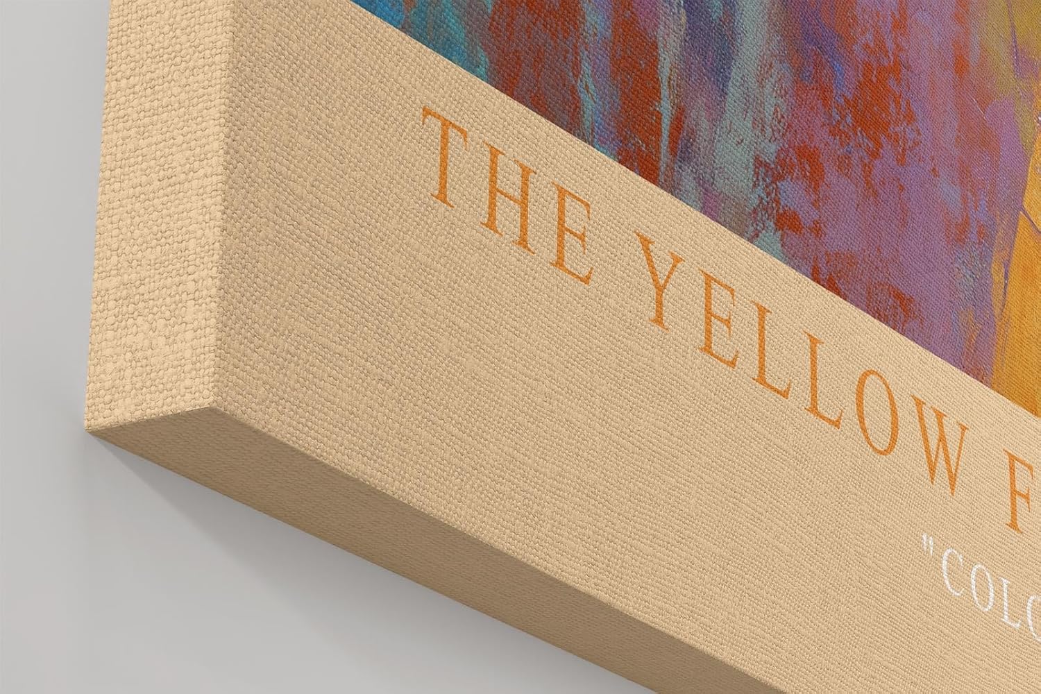 Paul Sinus Wandbild in 40x60cm The Yellow Facade – Mediterrane Balkonszene mit leuchtend gelber Fassade und verspielten Details in impressionistischem Stil