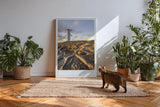 Paul Sinus Kunstdruck 40x60cm Swinoujscie Windmühlen-Leuchtturm an der Ostsee
