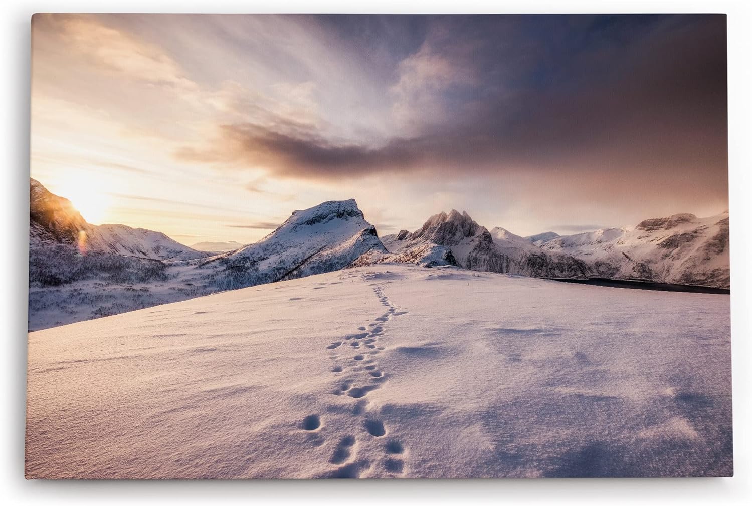 Paul Sinus Wandbild 120x80cm Berggipfel Schneegipfel Schnee Berge Gebirge