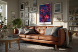 Paul Sinus Wandbild in 40x60cm Neon Bloom – leuchtende Pflanzenblätter in intensiven Neonfarben für moderne Raumgestaltung