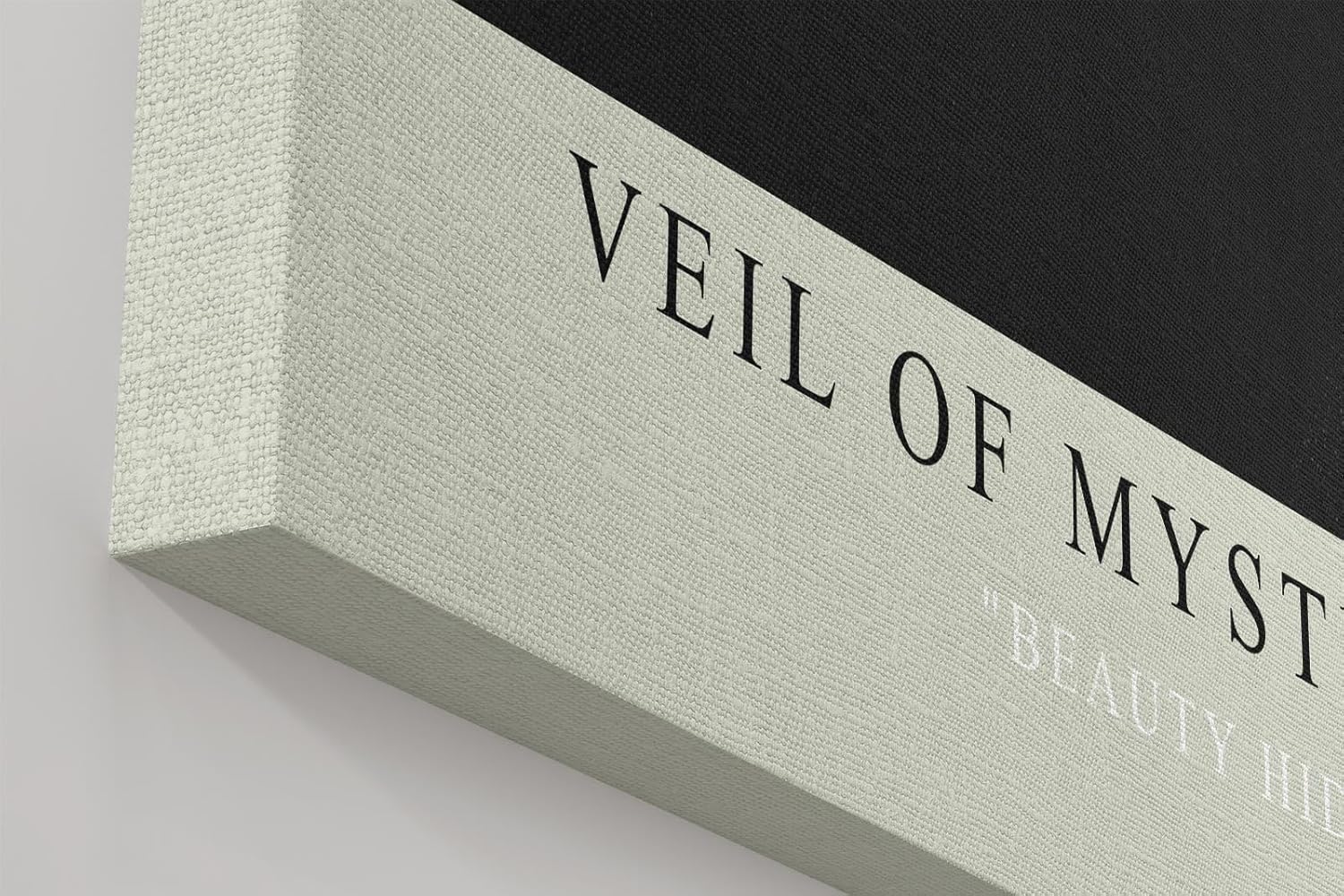 Paul Sinus Wandbild in 40x60cm Veil of Mystery – geheimnisvolles Schwarz-Weiß-Porträt mit verhülltem Blick für elegante Raumgestaltung