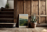 Paul Sinus Kunstdruck 40x60cm Green Horizons Hügel Sonnenaufgang Morgenstimmung Natur Lichtstimmung
