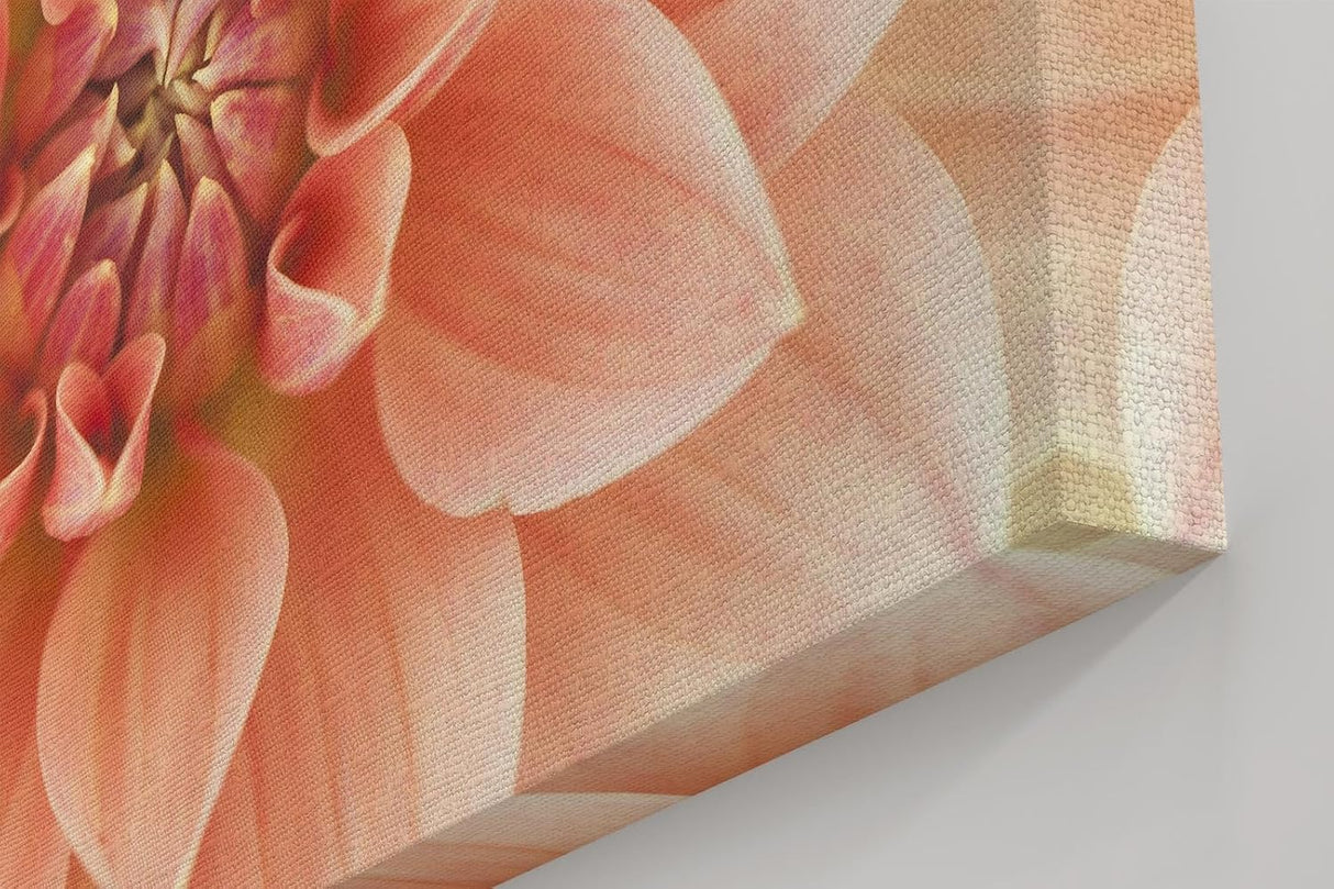 Sinus Art Wandbild 120x80cm Zentrierte Dahlienblüte mit perfekter Symmetrie und weicher Textur