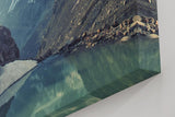 Sinus Art Wandbild 120x80cm Beeindruckende Alpenlandschaft mit Eis, Wasser und Licht – kraftvoll und beruhigend zugleich
