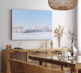Paul Sinus Wandbild 120x80cm Schneelandschaft Schnee Bäume Weiß Winter