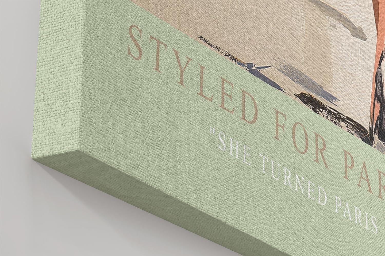 Paul Sinus Wandbild in 40x60cm Frau im gelben Kleid vor dem Eiffelturm – stilvolle Stadtszene mit französischem Charme für elegante Raumgestaltung