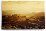 Paul Sinus Wandbild 120x80cm Toskana Landschaft Italien Finca Morgentau Grün