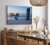 Paul Sinus Wandbild 120x80cm Meer Strand Horizont Harmonie Fotokunst Holzsteg