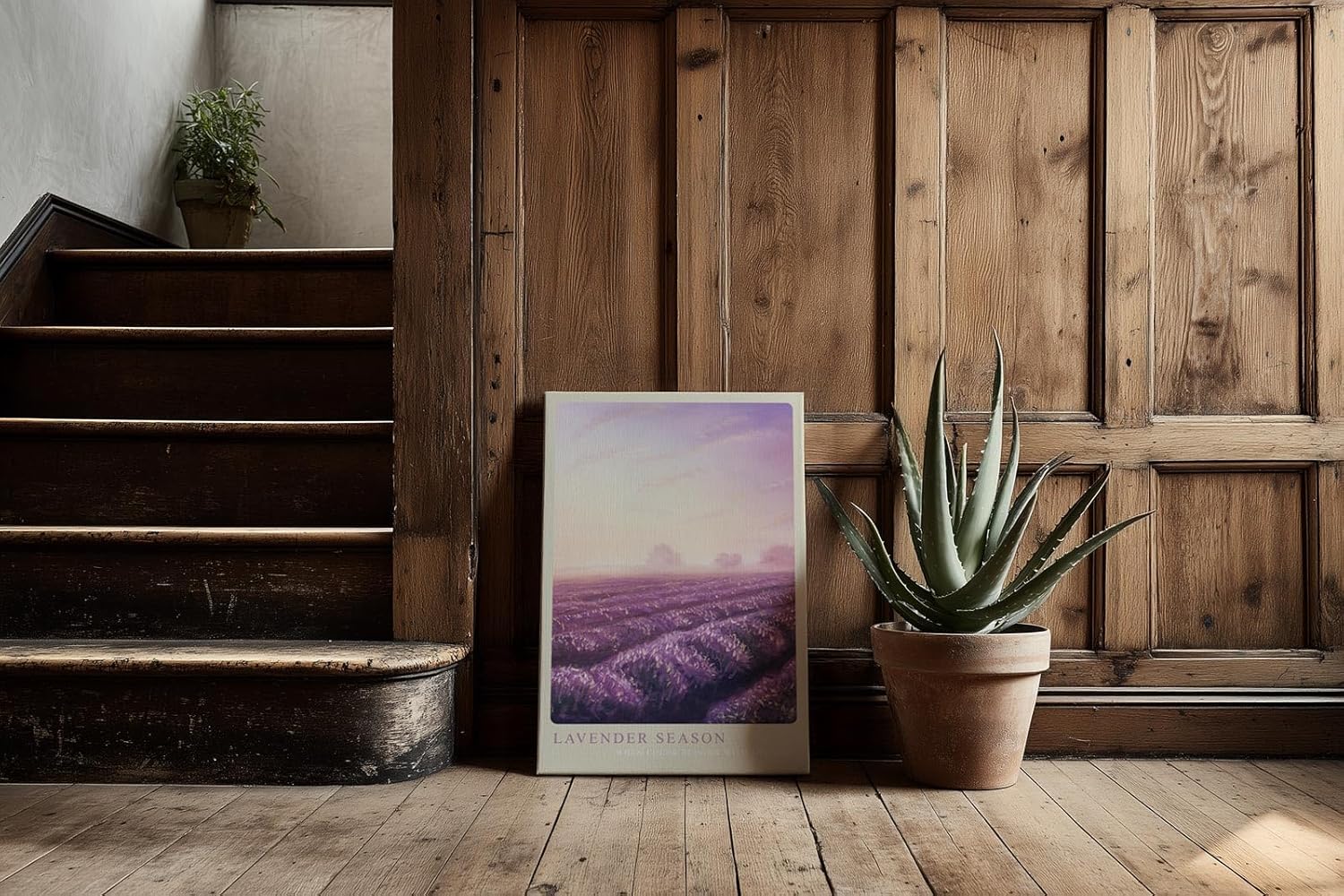 Paul Sinus Kunstdruck 40x60cm Lavender Season Lavendelfeld Sonnenuntergang Provence Violett Naturidylle