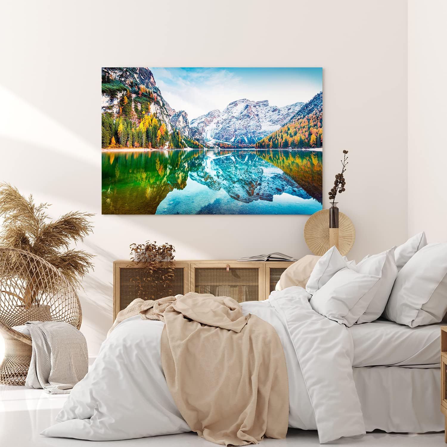 Paul Sinus Wandbild 120x80cm Pragser Wildsee Alpen Italien Bergsee See Natur