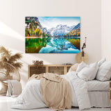 Paul Sinus Wandbild 120x80cm Pragser Wildsee Alpen Italien Bergsee See Natur