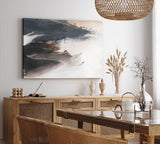 Paul Sinus Wandbild 120x80cm Kunstvolle Pinselstriche Grau Schwarz Abstrakt