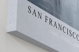 Paul Sinus Wandbild in 40x60cm San Francisco USA Golden Gate Bridge in impressionistischer Darstellung mit Figuren im Vordergrund