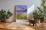 Paul Sinus Kunstdruck 40x60cm Pastel Morning Morgendämmerung über Wiese Where Light Kisses the Fields