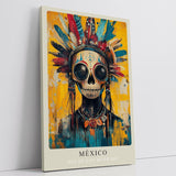 Paul Sinus Leinwandbild 40x60cm México – Día de los Muertos, Totenkopf, Kunst, Tradition, Farben, Kultur, Mystik, Azteken, Festival, Mexiko, Leben