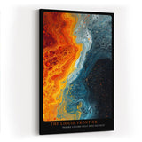 Paul Sinus Wandbild in 40x60cm The Liquid Frontier in kräftigen Blau-, Grauund Orangetönen mit fließendem Farbverlauf für stilvolle Raumakzente