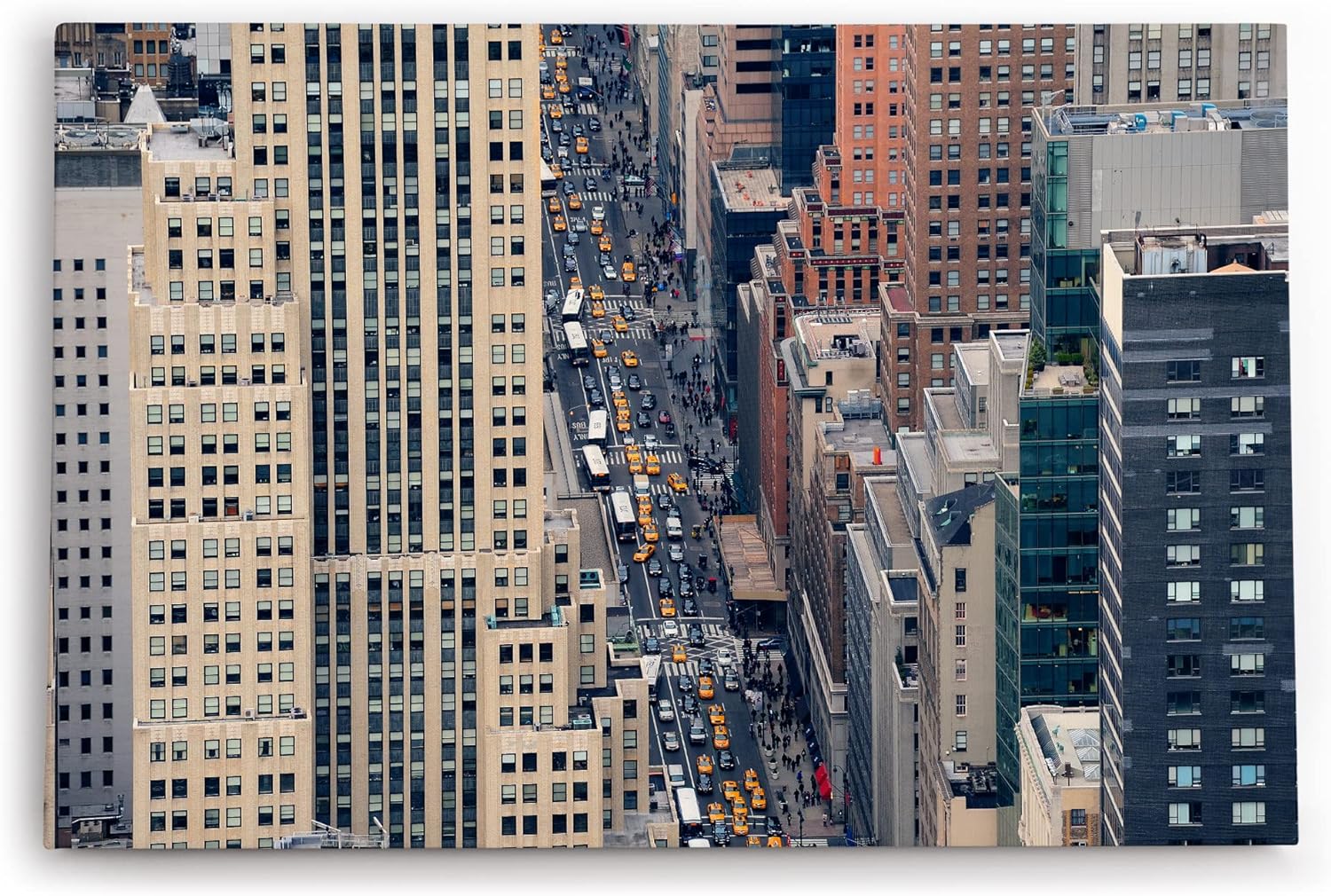 Paul Sinus Wandbild 120x80cm New York gelbe Taxis Großstadtdschungel Wolkenkratzer