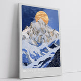Paul Sinus Leinwandbild 60x90cm majestätische Mondschein-Berglandschaft mit texturreichen Strukturen – kunstvolles Leinwandbild für moderne Raumgestaltung