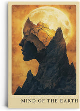 Paul Sinus Leinwandbild 40x60cm Mind of the Earth – Natur, Erde, Universum, Mond, Mystik, Geist, Mensch, Berg, Kunst, Philosophie, Metaphorisch