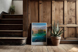 Paul Sinus Kunstdruck 40x60cm Eibsee Germany – Türkisfarbener Alpensee mit Gebirgskulisse in perfekter Spiegelung