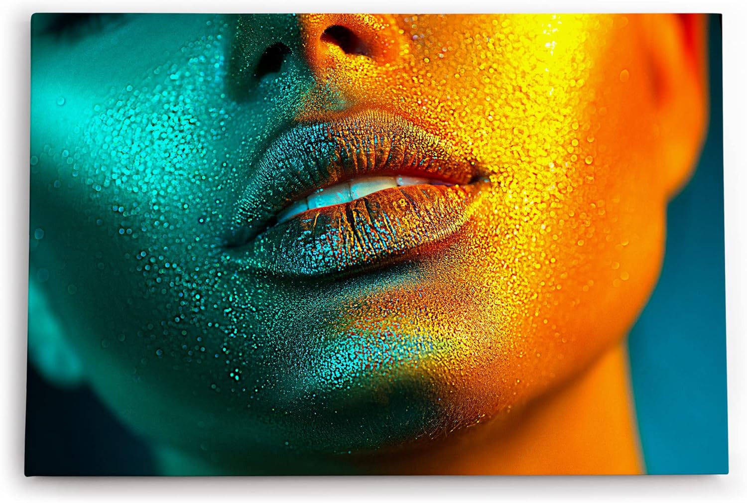 Paul Sinus Wandbild 120x80cm Frauen Lippen Sexy Make Up Porträt Model