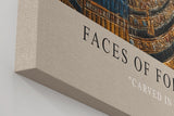 Paul Sinus Wandbild in 40x60cm Faces of Forever – Reliefdarstellung zweier ägyptischer Herrscher in Gold, Blau und Steinstruktur