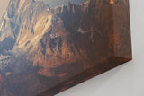 Sinus Art Wandbild 120x80cm Imposanter Einzelgipfel in weichem Abendlicht für starke visuelle Präsenz in jedem Raum