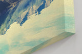 Sinus Art Wandbild 120x80cm Ruhiger Bergsee mit klarer Spiegelung und weiter Gebirgskulisse – beruhigend und inspirierend