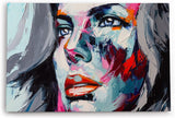 Wandbild 120x80cm Porträt einer jungen Frau Feminin Spachtel Abstrakt